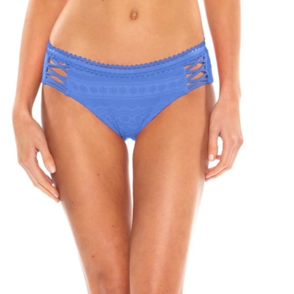 Becca Color Play Lace-Up Hipster Bikini Bottoms